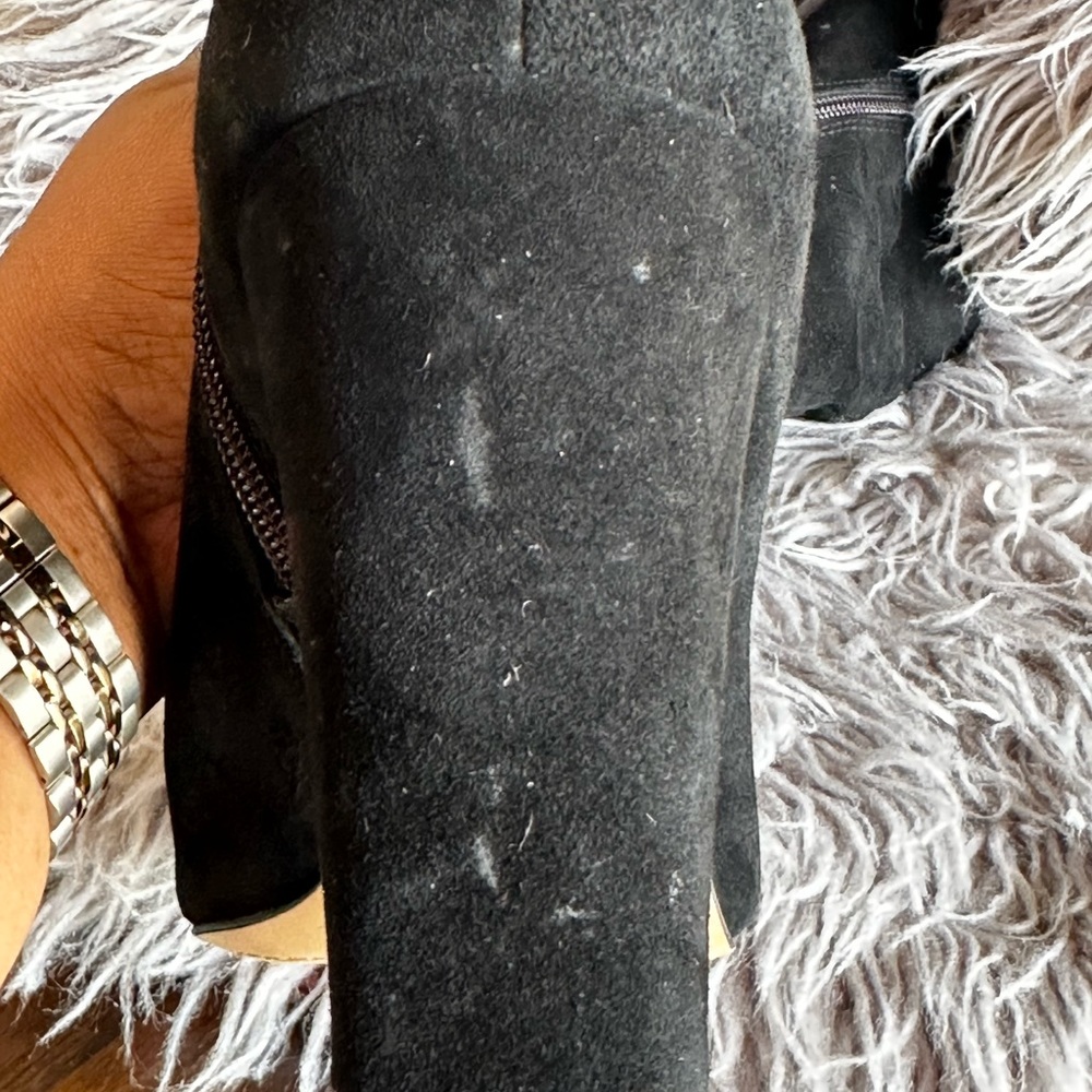 Vince Camuto Salali Black Suede Boots Size 9.5 - Picture 10 of 12